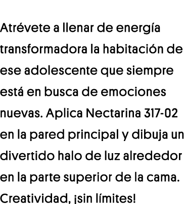 Atrévete a llenar de energía transformadora la habitación de ese adolescente que siempre está en busca de emociones n   