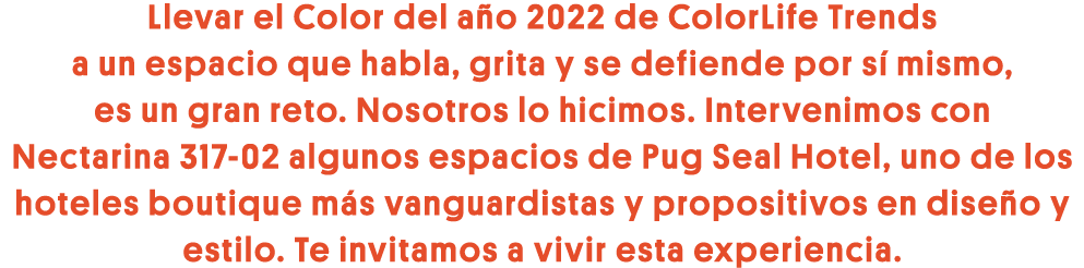 Llevar el Color del año 2022 de ColorLife Trends a un espacio que habla, grita y se defiende por sí mismo, es un gran   