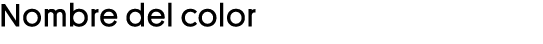 Nombre del color
