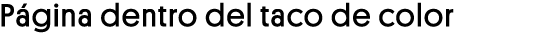 Página dentro del taco de color
