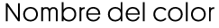 Nombre del color