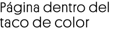 Página dentro del taco de color