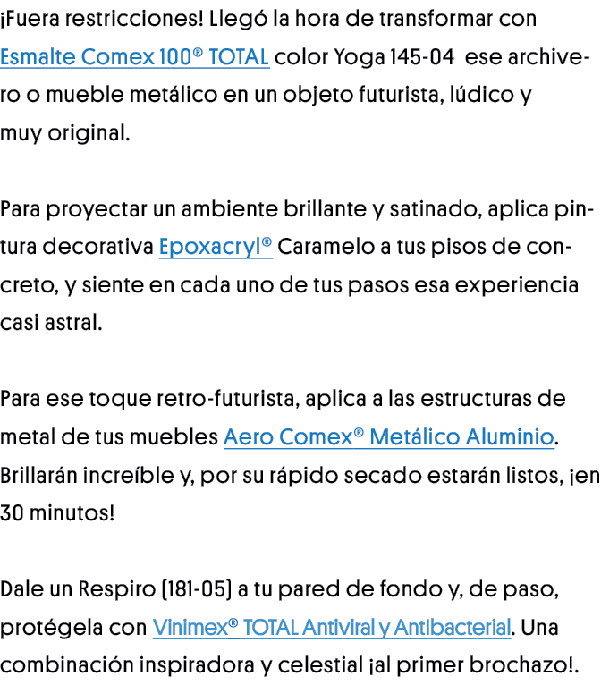 Fuera restricciones  Llegó la hora de transformar con Esmalte Comex 100 TOTAL color Yoga 145-04 ese archivero o mueb   